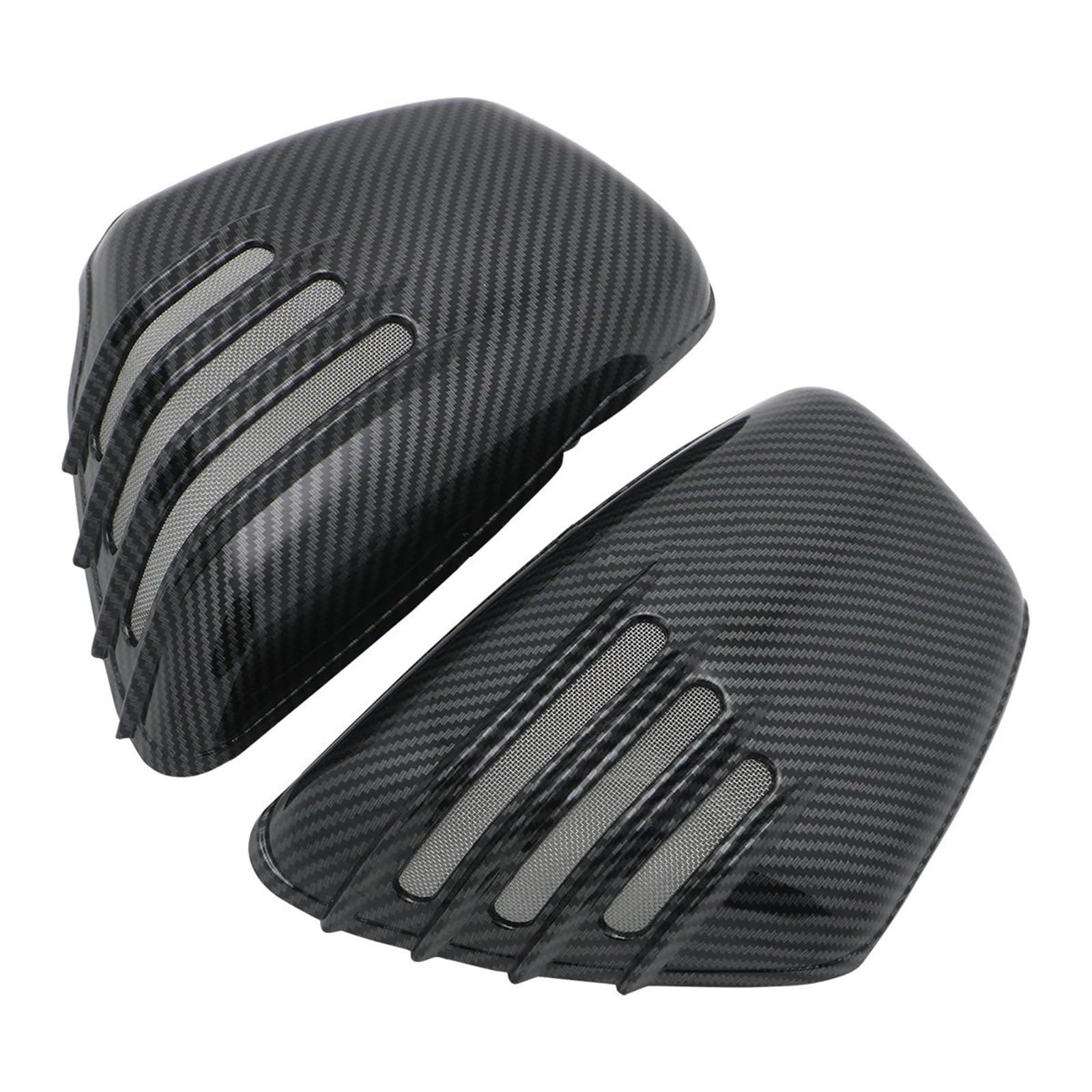 Motorrad Batterieabdeckung Streifen Motorrad Verkleidung Seite Batterie Abdeckungen Fit Für Yamaha Virago XV 700 750 1000 1100 XV700 XV750 XV1000 XV1100 Batterieseitenabdeckung(Carbon Black-1) von LCQSYE