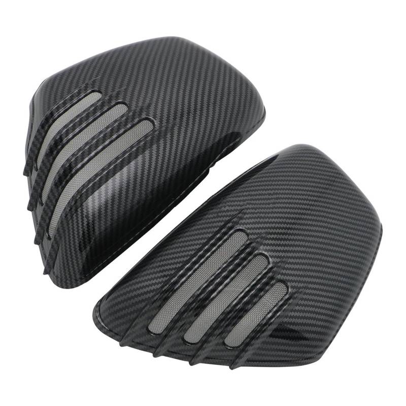 Motorrad Batterieabdeckung Streifen Motorrad Verkleidung Seite Batterie Abdeckungen Fit Für Yamaha Virago XV 700 750 1000 1100 XV700 XV750 XV1000 XV1100 Batterieseitenabdeckung(Carbon Black-1) von LCQSYE