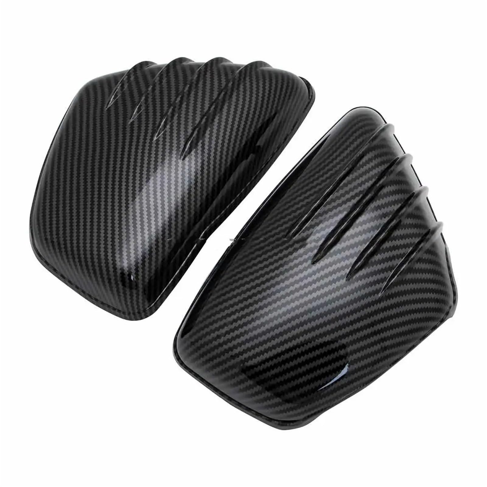 Motorrad Batterieabdeckung Streifen Motorrad Verkleidung Seite Batterie Abdeckungen Fit Für Yamaha Virago XV 700 750 1000 1100 XV700 XV750 XV1000 XV1100 Batterieseitenabdeckung(Carbon Black-2) von LCQSYE