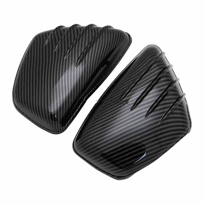 Motorrad Batterieabdeckung Streifen Motorrad Verkleidung Seite Batterie Abdeckungen Fit Für Yamaha Virago XV 700 750 1000 1100 XV700 XV750 XV1000 XV1100 Batterieseitenabdeckung(Carbon Black-2) von LCQSYE