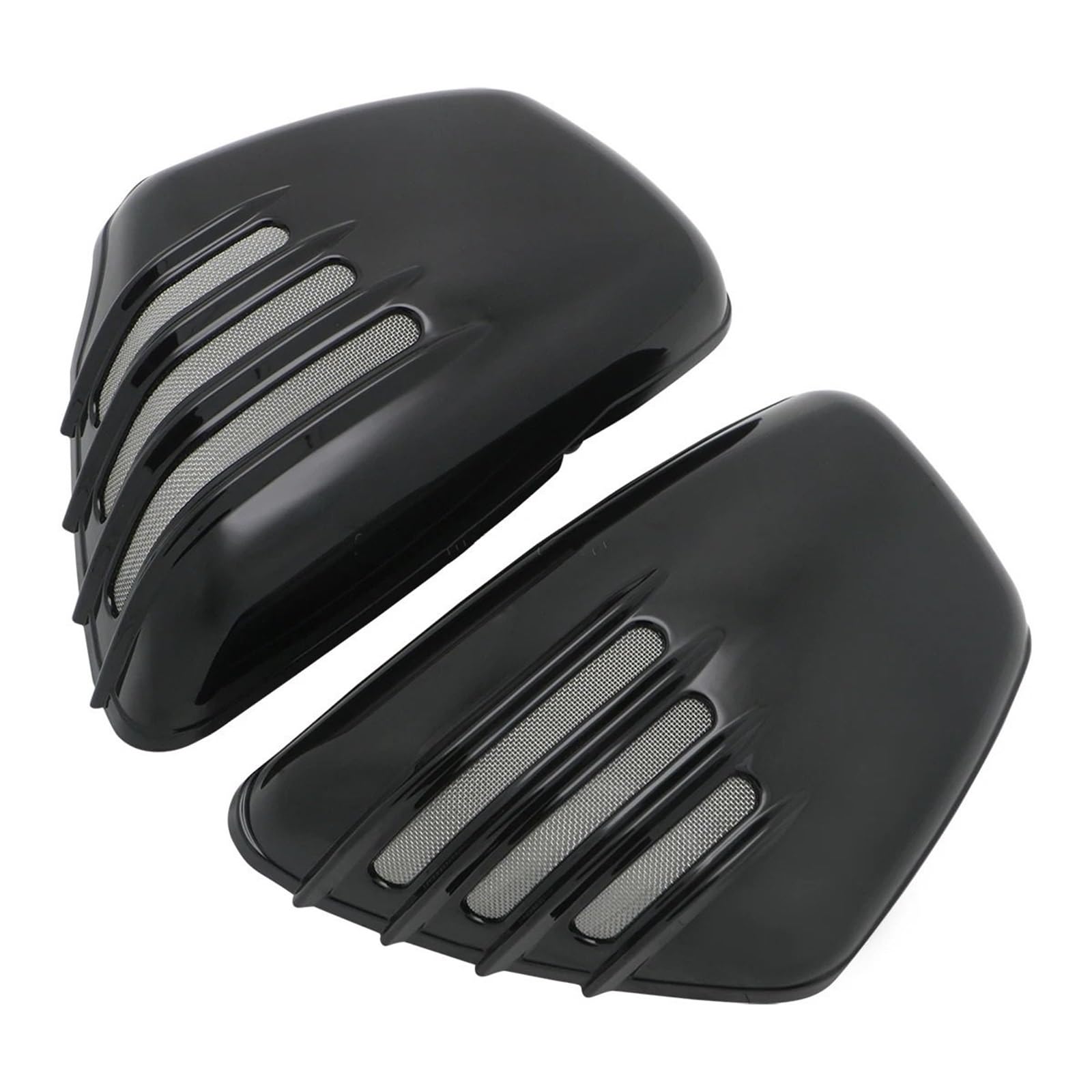 Motorrad Batterieabdeckung Streifen Motorrad Verkleidung Seite Batterie Abdeckungen Fit Für Yamaha Virago XV 700 750 1000 1100 XV700 XV750 XV1000 XV1100 Batterieseitenabdeckung(Glossy Black-1) von LCQSYE