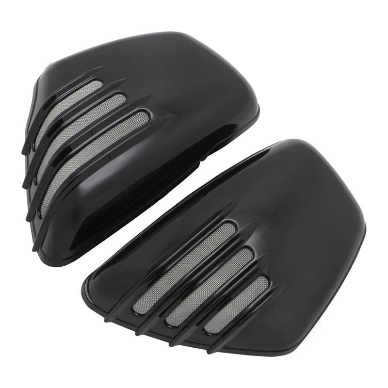 Motorrad Batterieabdeckung Streifen Motorrad Verkleidung Seite Batterie Abdeckungen Fit Für Yamaha Virago XV 700 750 1000 1100 XV700 XV750 XV1000 XV1100 Batterieseitenabdeckung(Glossy Black-1) von LCQSYE