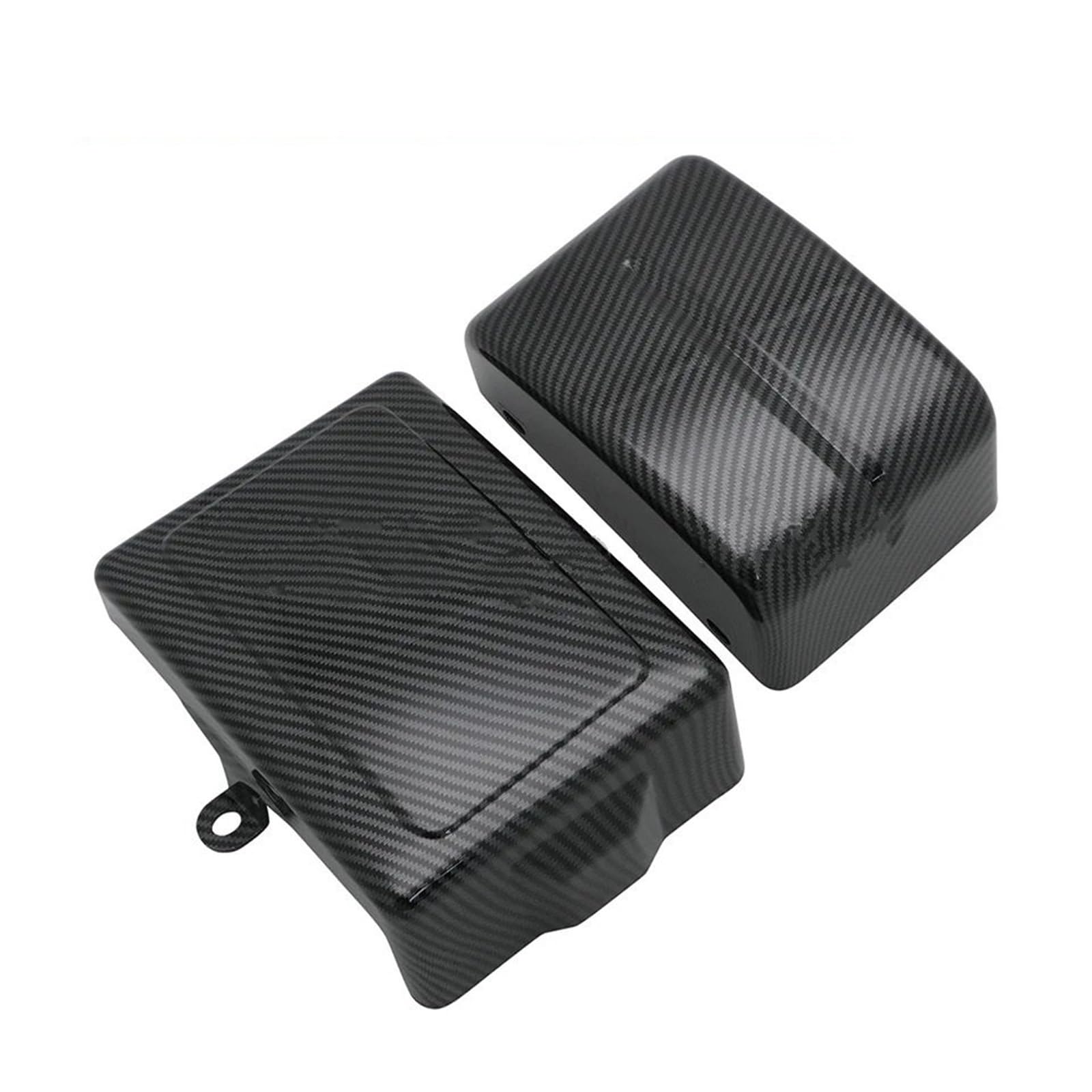 Motorrad Batterieabdeckung Verkleidung Batterie Side Abdeckung Fit Für Harley Dyna Fat Bob Switch FLD Super Wide Glide FXD FXDWG Street Bob FXDB Batterieseitenabdeckung(Carbon Color) von LCQSYE