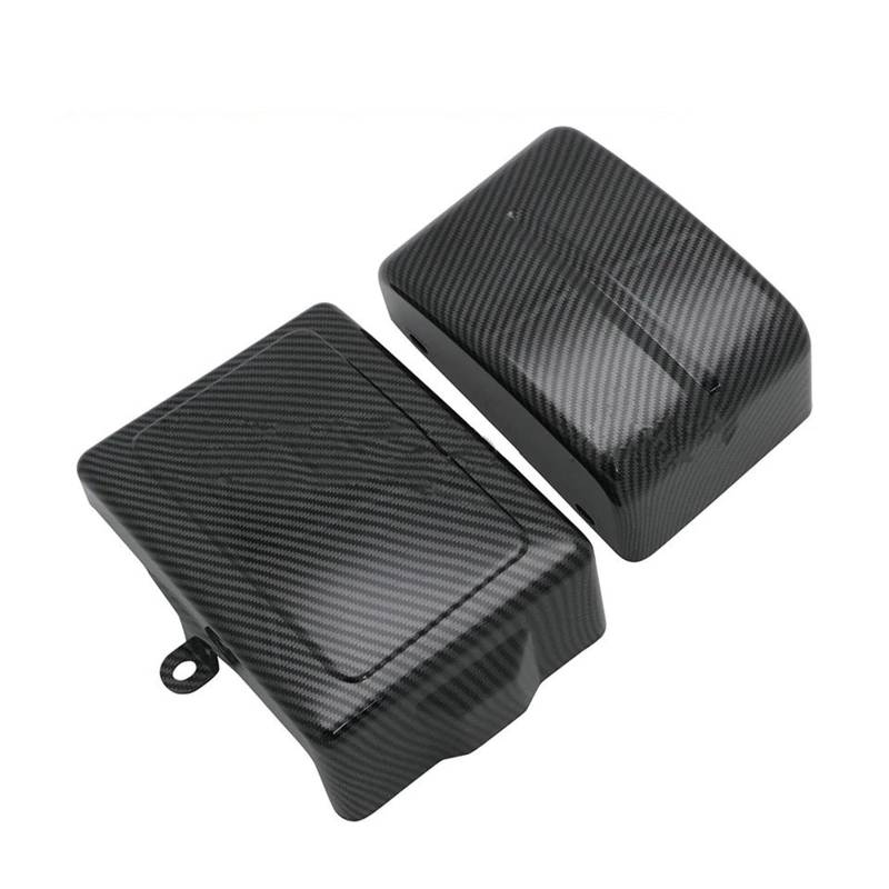 Motorrad Batterieabdeckung Verkleidung Batterie Side Abdeckung Fit Für Harley Dyna Fat Bob Switch FLD Super Wide Glide FXD FXDWG Street Bob FXDB Batterieseitenabdeckung(Carbon Color) von LCQSYE