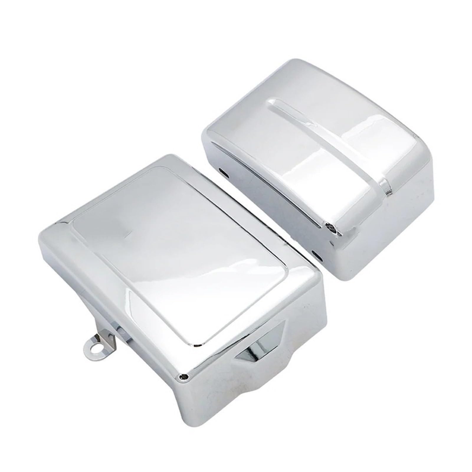 Motorrad Batterieabdeckung Verkleidung Batterie Side Abdeckung Fit Für Harley Dyna Fat Bob Switch FLD Super Wide Glide FXD FXDWG Street Bob FXDB Batterieseitenabdeckung(Chrome) von LCQSYE