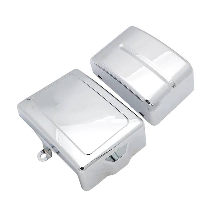 Motorrad Batterieabdeckung Verkleidung Batterie Side Abdeckung Fit Für Harley Dyna Fat Bob Switch FLD Super Wide Glide FXD FXDWG Street Bob FXDB Batterieseitenabdeckung(Chrome) von LCQSYE