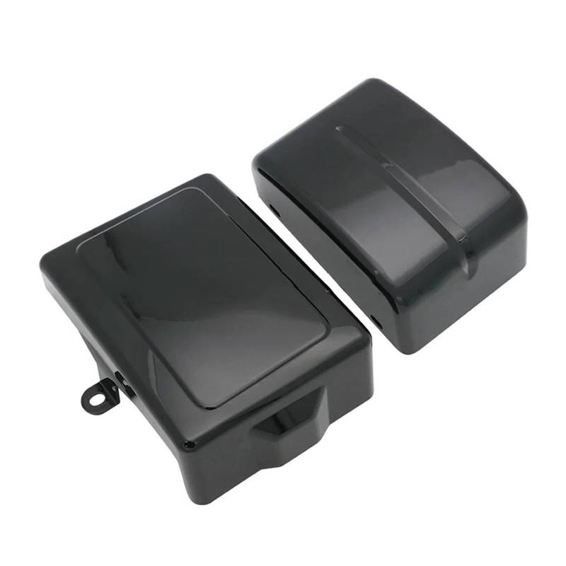 Motorrad Batterieabdeckung Verkleidung Batterie Side Abdeckung Fit Für Harley Dyna Fat Bob Switch FLD Super Wide Glide FXD FXDWG Street Bob FXDB Batterieseitenabdeckung(Gloss Black) von LCQSYE