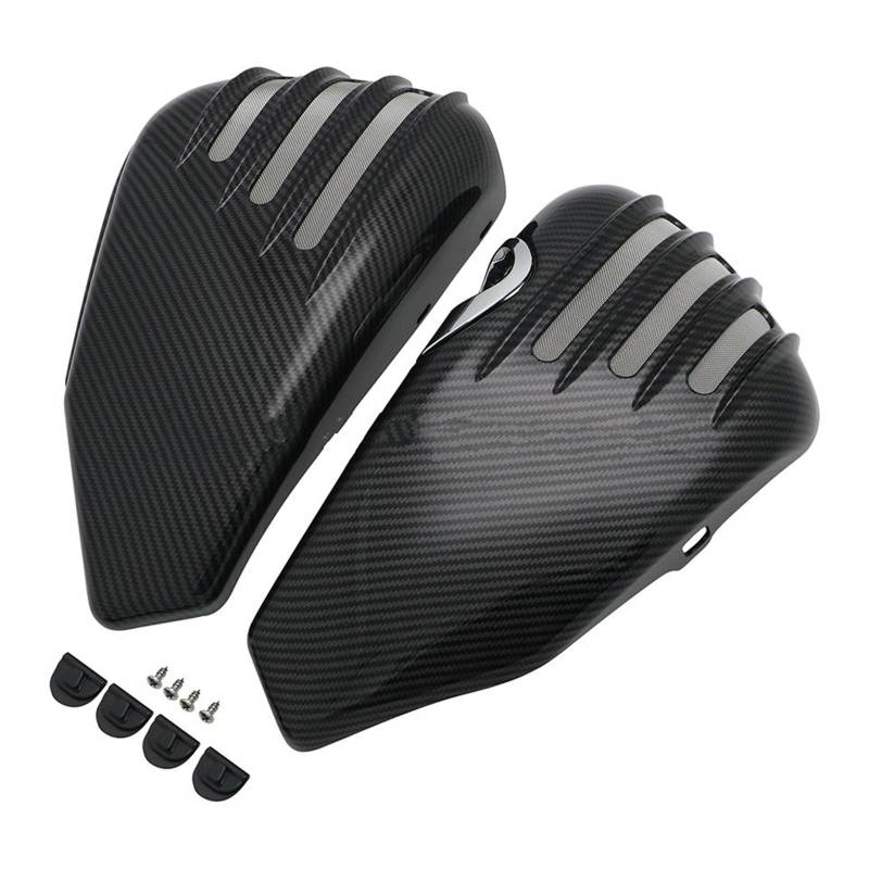 Motorrad Batterieabdeckung Zubehör Batterie Side Verkleidung Abdeckungen Fit Für Harley Davidson 2003-2022 Sportster XL 1200 883 ACHTUNDVIERZIG XL883 XL1200 Batterieseitenabdeckung(Carbon Black(04-13) von LCQSYE