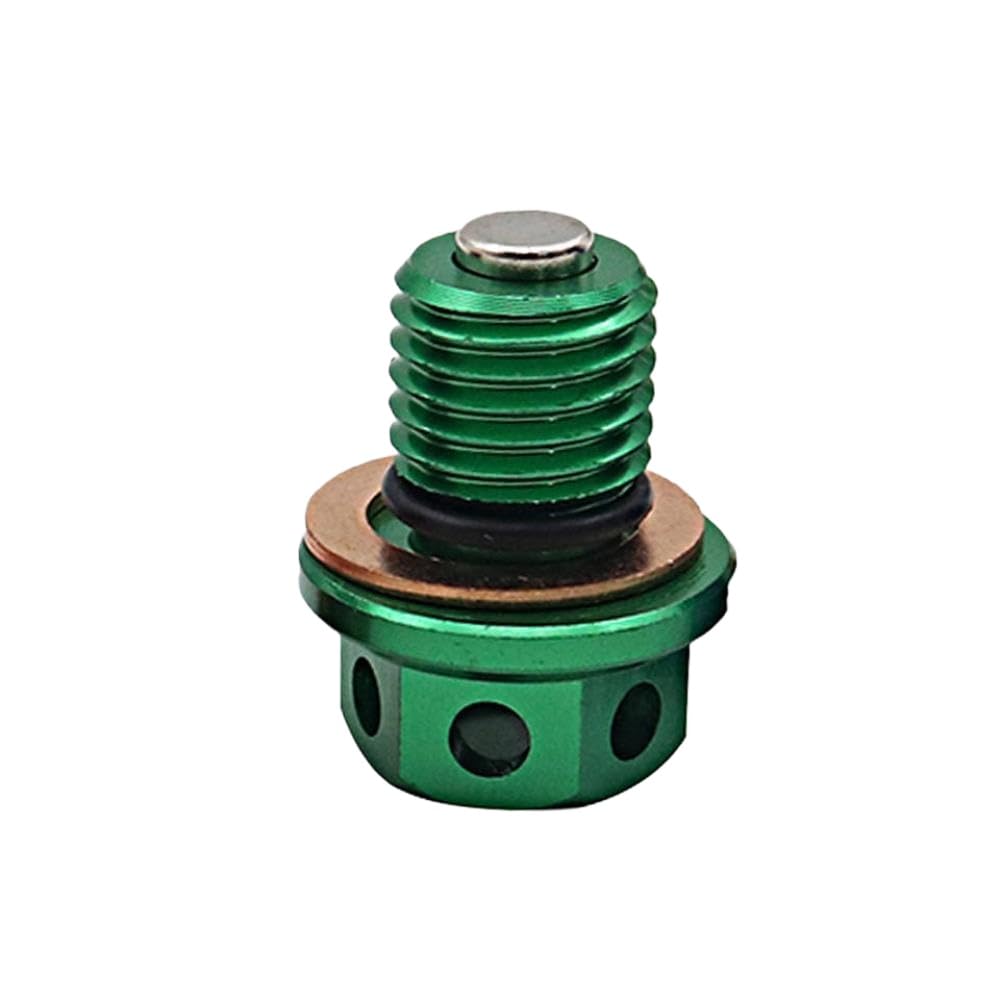 LCYSXTFZ M12X1 5 Magnetische Ölabflussstopp mit Unterlegscheibe -Dichtung kompatibel mit 50 90 110 125 140 150cc Pit Dirt Bikes Fits CRF XR Z50 CR80 -Modelle(Green) von LCYSXTFZ