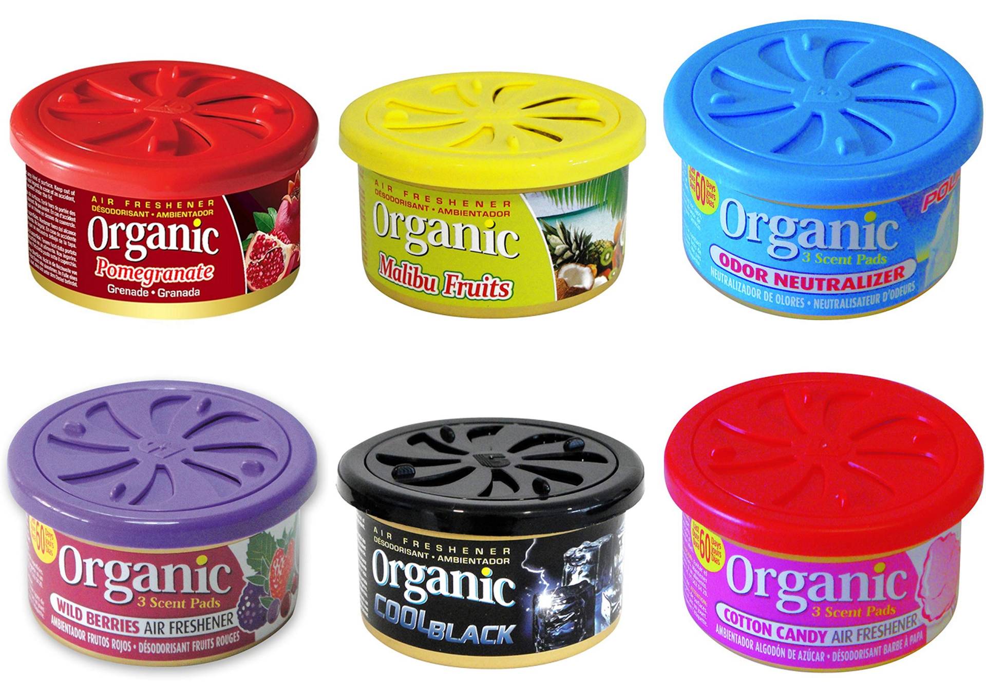 6 L&D Organic Scents Duftdosen fürs Auto NEUHEITEN DUFTPAKET zum Probierpreis!! von LD