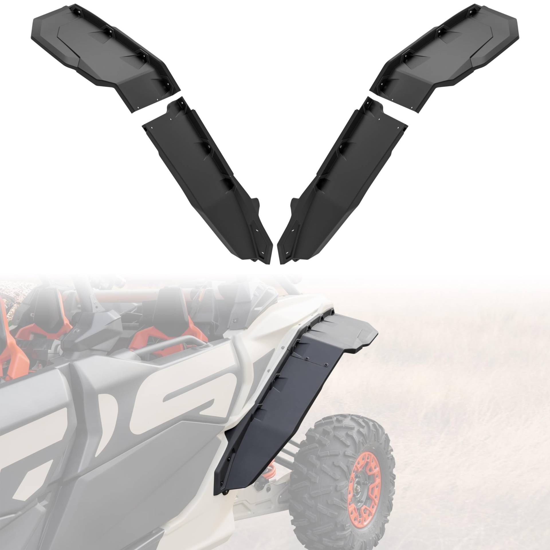 LDETXY Breitere erweiterte hintere Kotflügelverbreiterungen Kit für Can Am X3 Maverick 1000, XXL Hintere Kotflügelverlängerung Schmutzfänger Montage für Can-Am Maverick X3 Max/ Maverick 1000 Max Zubehör 2017-2021 (4 Stück) LDETXY Breitere erweiterte hintere Kotflügelverbreiterungen Kit für Can Am X3 Maverick 1000, XXL Hintere Kotflügelverlängerung Schmutzfänger Montage für Can-Am Maverick X3 Max/ Maverick 1000 Max Zubehör 2017-2021 (4 Stück) von LDETXY