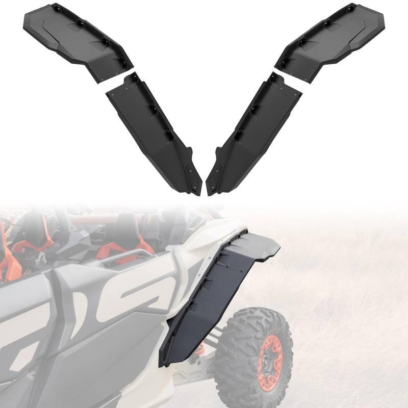 LDETXY Breiteres verlängertes hinteres Kotflügelverbreiterungs-Set für Can Am X3 Maverick 1000, XXL-Schmutzfänger, Verlängerung, Schmutzfänger, Montage für Can-Am Maverick X3 Max/Maverick 1000 Max von LDETXY