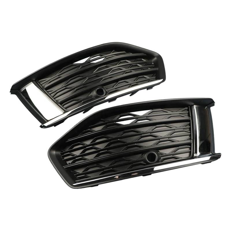 LDFREBCX 1 Paar Nebelscheinwerfer-Abdeckung for die Frontstoßstange, Zierrahmen, Nebelscheinwerfergrill, kompatibel mit Audi A6 C8 2019–2021, Nebelscheinwerfer-Lünettenabdeckung 4KD807648 4KD807647 von LDFREBCX