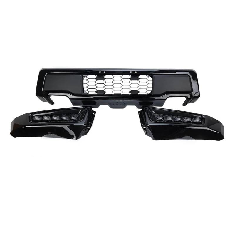 LDFREBCX 1 Set Kompatibel for Frontstoßstange im Raptor-Stil Kompatibel for F150 2015-2017 Schwarzer Ersatz mit LED-Tagfahrlicht Autozubehör von LDFREBCX