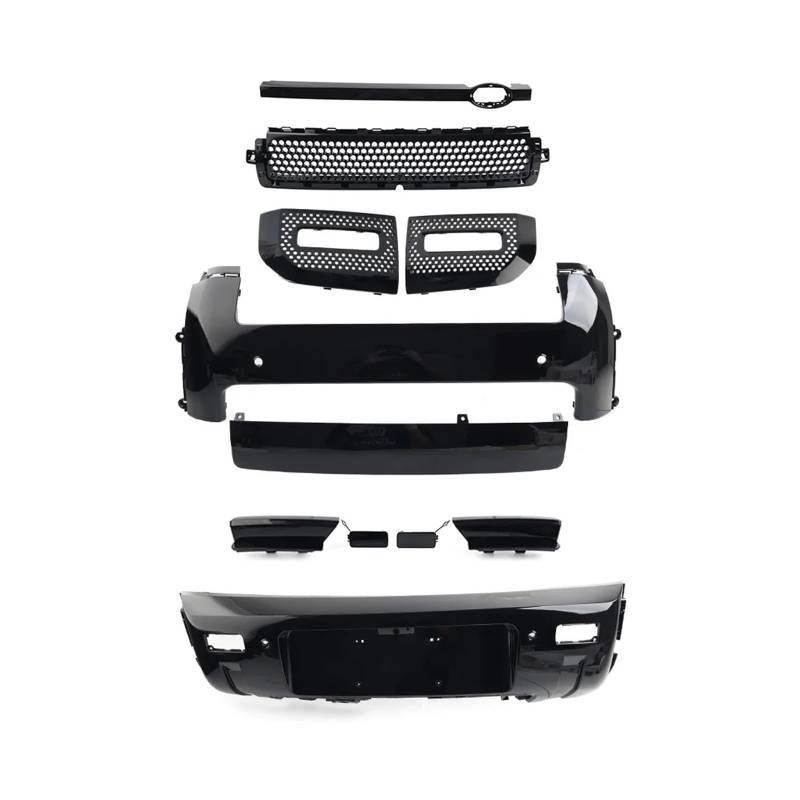 LDFREBCX 11 Teile/Satz Auto Vorne Hinten Lip Kompatibel for Land Rover Defender 90 110 130 2020-2024 Stoßstange Protector Guard Skid Body Kits von LDFREBCX
