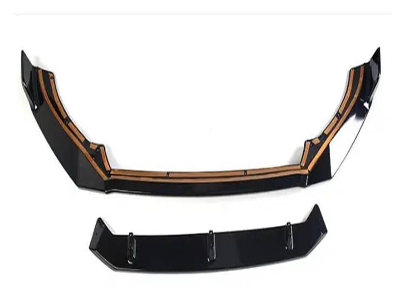 LDFREBCX 1SET ABS Auto Stoßstange Vorne Splitter Lip Spoiler Kompatibel for Volvo XC60 2018-2023 Stoßstange vorne Lip Splitter(Black) von LDFREBCX
