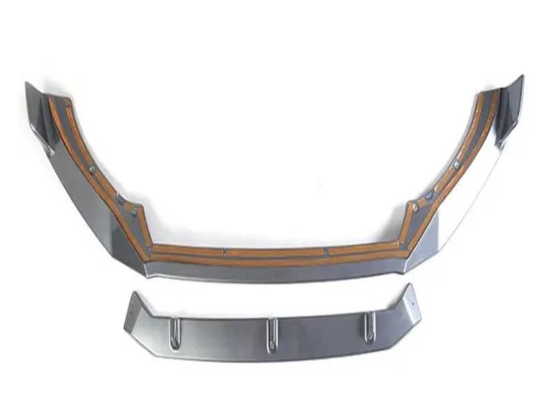 LDFREBCX 1SET ABS Auto Stoßstange Vorne Splitter Lip Spoiler Kompatibel for Volvo XC60 2018-2023 Stoßstange vorne Lip Splitter(Silver) von LDFREBCX