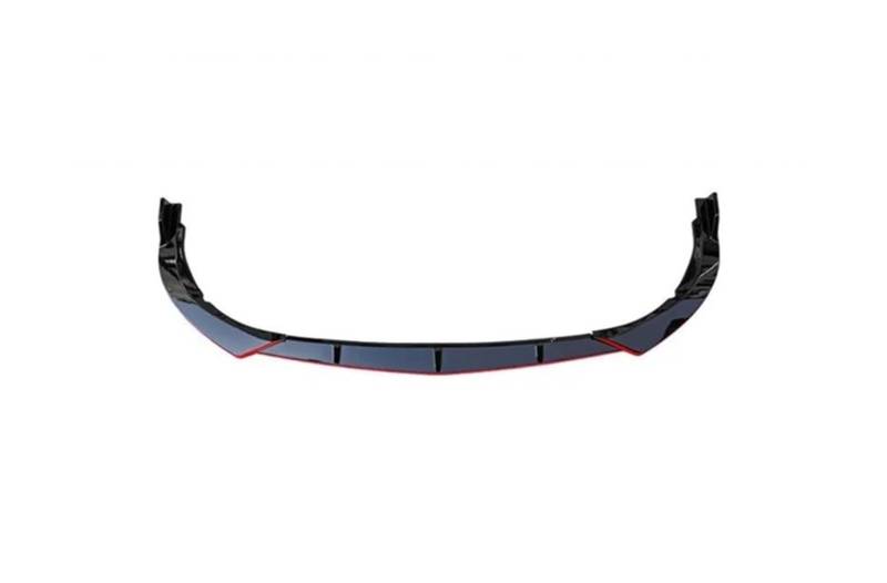 LDFREBCX 3PCS ABS Glanz Schwarz Carbon Look Front Stoßstange Lip Splitter Spoiler Kompatibel for Toyota Camry 8th 2018-2021(A Black red) von LDFREBCX