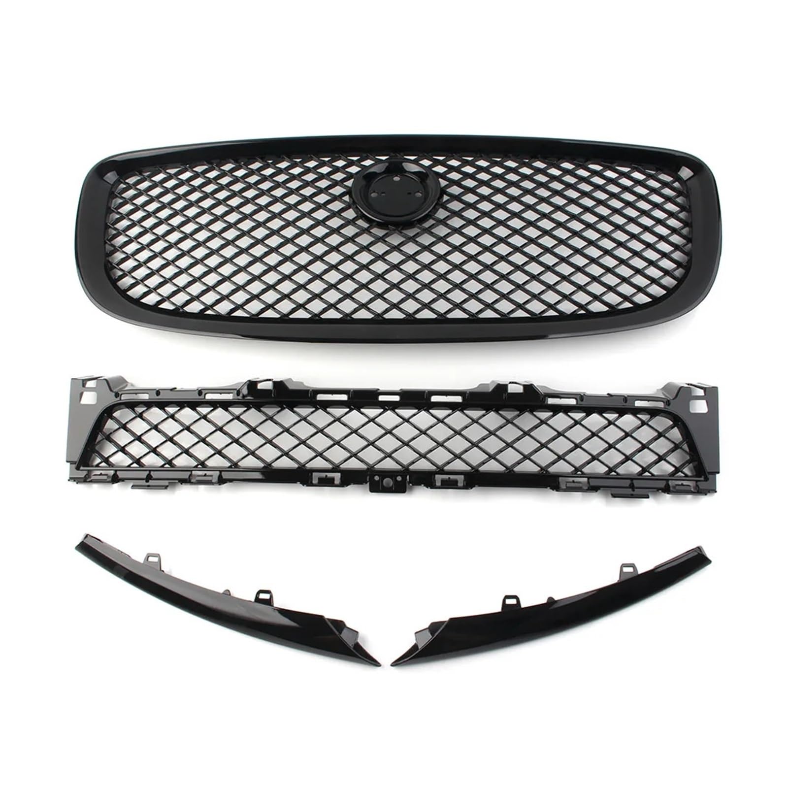 LDFREBCX 4 Teile/Satz ABS Schwarz Glanz Auto Front Stoßstange Grille Oberen und Unteren Mesh Grill Kompatibel for Jaguar XJ for 2010-2015 LDFREBCX 4 Teile/Satz ABS Schwarz Glanz Auto Front Stoßstange Grille Oberen und Unteren Mesh Grill Kompatibel for Jaguar XJ for 2010-2015 von LDFREBCX