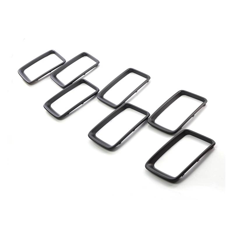 LDFREBCX 7-teiliges graues Auto-Frontstoßstangen-Center-Grill-Abdeckungs-Trim Kompatibel for Jeep Grand Cherokee 2014-2016 von LDFREBCX