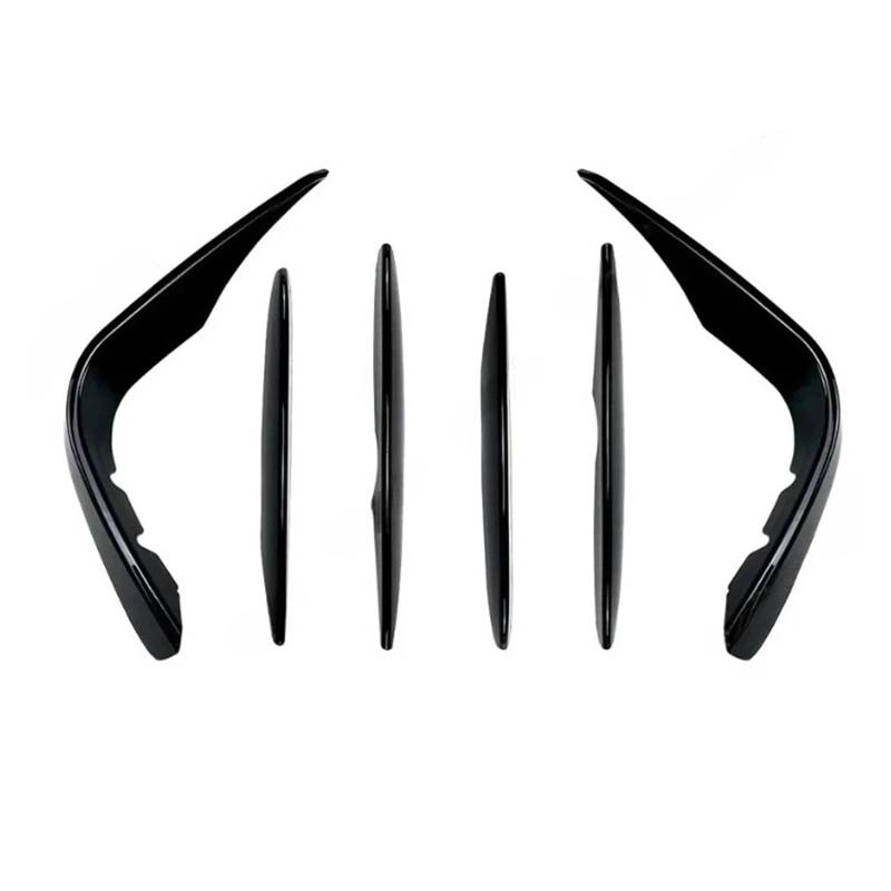 LDFREBCX ABS-Auto-Frontstoßstangensplitter-Spoiler, kompatibel for Mercedes Benz GLC-Klasse X253 GLC260 300 GLC43 AMG 2016–2019, Nebelscheinwerferverkleidung, Windmesser(6Pcs Gloss Black) von LDFREBCX