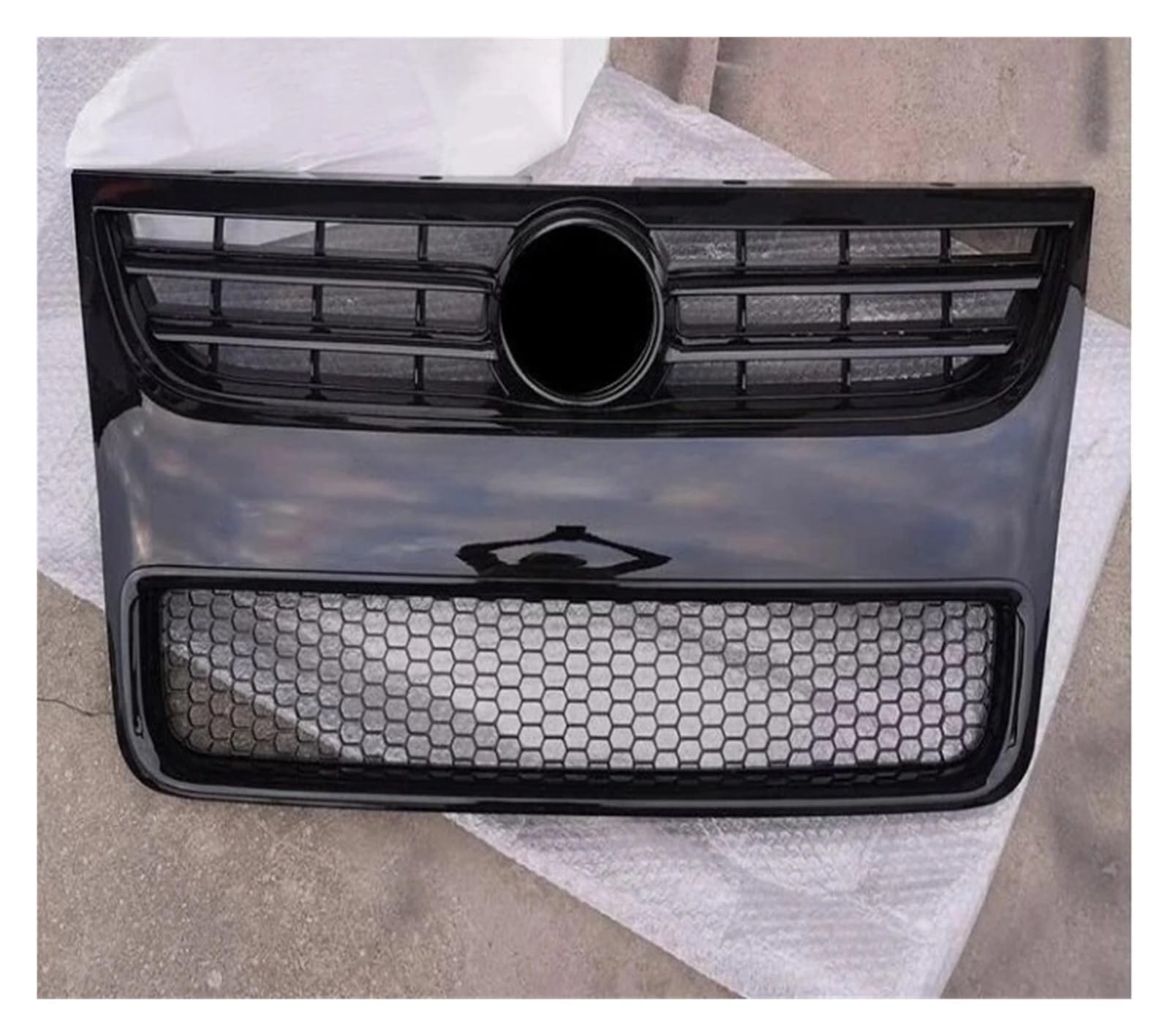 LDFREBCX ABS Kompatibel for VW 2008-2010 Chrom Honig Stoßstange Mesh Grill, Vorne Auto Grill Grills(A) von LDFREBCX