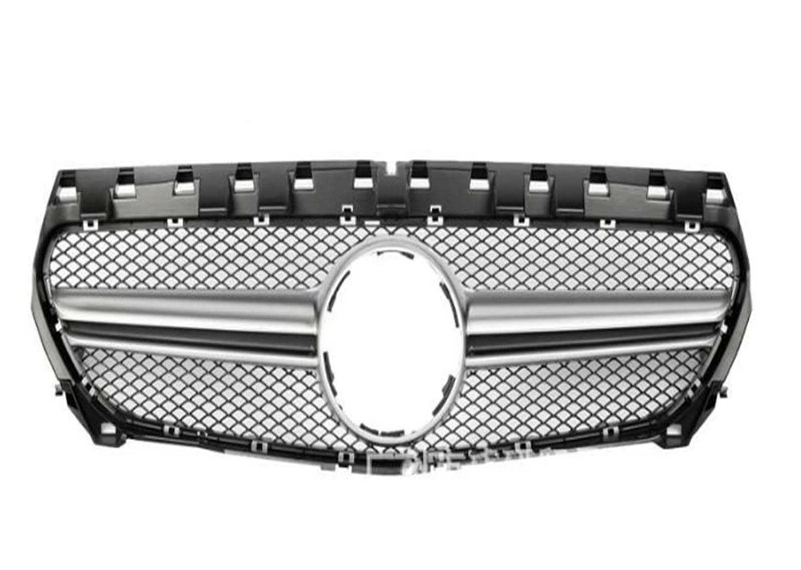 LDFREBCX AMG Style Grill Kompatibel for Mercedes-Benz CLA W117 C117 2013-2016 Kompatibel for CLA180 CLA200 CLA250 Frontgrill Obere Stoßstange Haube Mesh(Silver1) von LDFREBCX