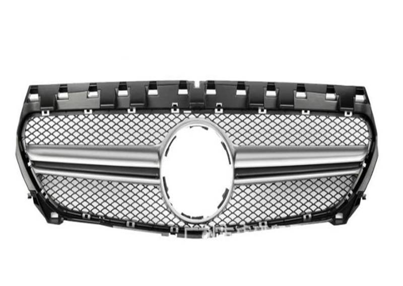 LDFREBCX AMG Style Grill Kompatibel for Mercedes-Benz CLA W117 C117 2013-2016 Kompatibel for CLA180 CLA200 CLA250 Frontgrill Obere Stoßstange Haube Mesh(Silver1) von LDFREBCX