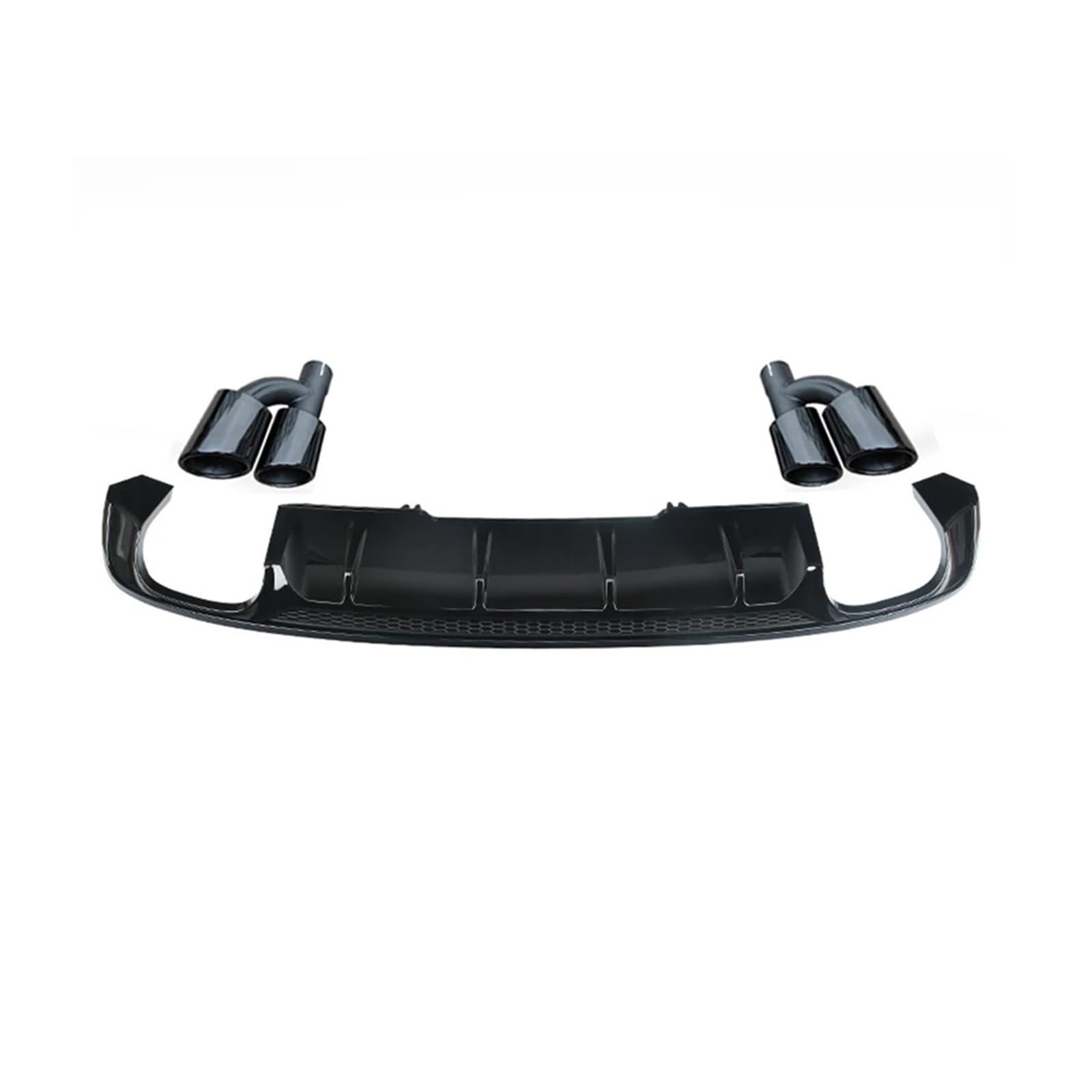 LDFREBCX Auto Heckspoiler Diffusor Lip Spoiler Kompatibel for Audi A5 Schrägheck 2 Türer 2017-2019 Auto Heckspoiler Lip Spoiler PP(Black (with Tips)) von LDFREBCX