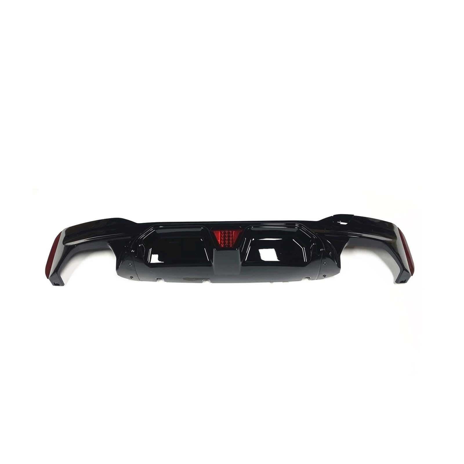LDFREBCX Auto Heckstoßstange Diffusor Spoiler Lippe mit Licht Auspuff Schutz Halterung Splitter kompatibel for BMW G30 G38 2017–2021(Glossy Black) von LDFREBCX