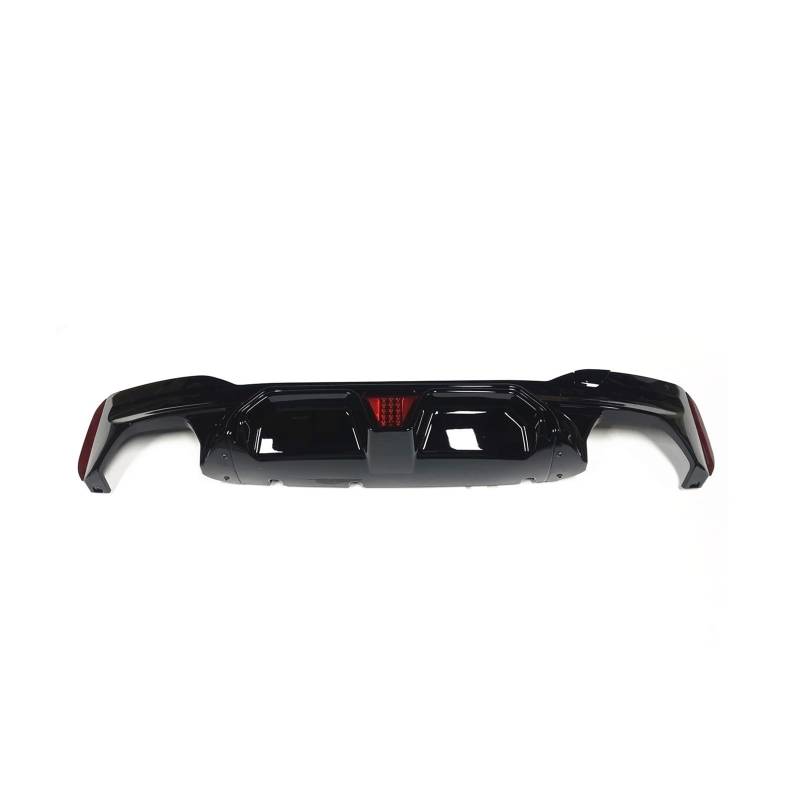 LDFREBCX Auto Heckstoßstange Diffusor Spoiler Lippe mit Licht Auspuff Schutz Halterung Splitter kompatibel for BMW G30 G38 2017–2021(Glossy Black) von LDFREBCX