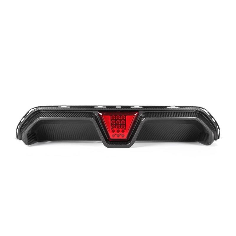 LDFREBCX Auto-Heckstoßstangen-Diffusorlippe mit Kinn und LED-Bremslicht, kompatibel mit BMW 5er F90 M5 Competition 2020+, Stoßstangen-Diffusorverkleidung aus Echtkohlefaser(with Light) von LDFREBCX
