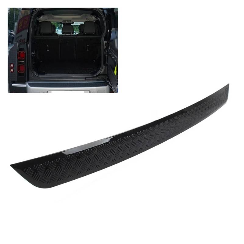 LDFREBCX Auto Heckstoßstangen-Formteil-Trimmschutz Kompatibel for Land Rover Defender 90 110 2020-2023 Heckstoßstangenschutz-Schwellenwert(Bright Black) von LDFREBCX