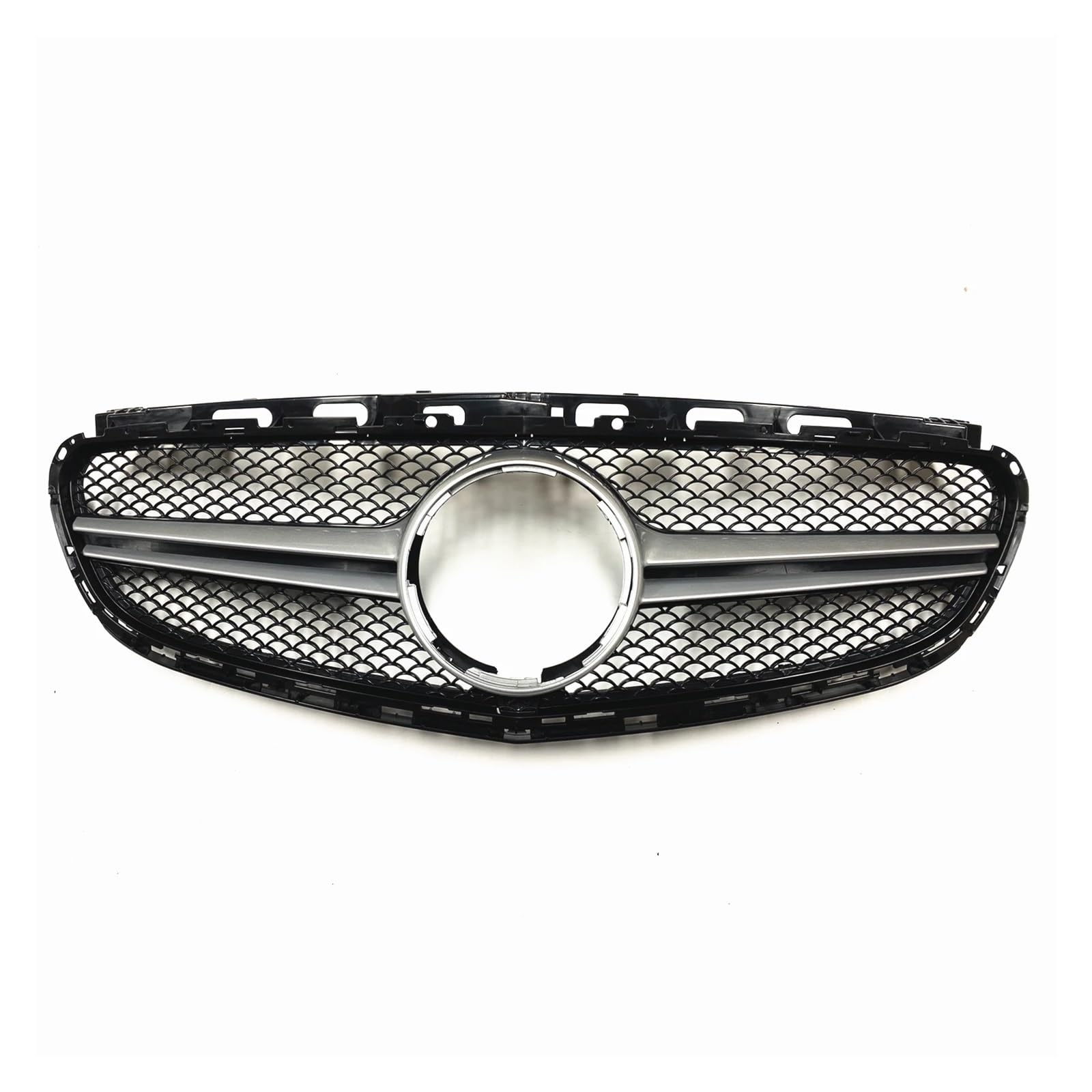 LDFREBCX Auto Kühlergrill Oberen Stoßfänger Haube Mesh Grid Grill Kompatibel for Mercedes Benz E-Klasse W212 AMG 2014-2016(Silver1) von LDFREBCX