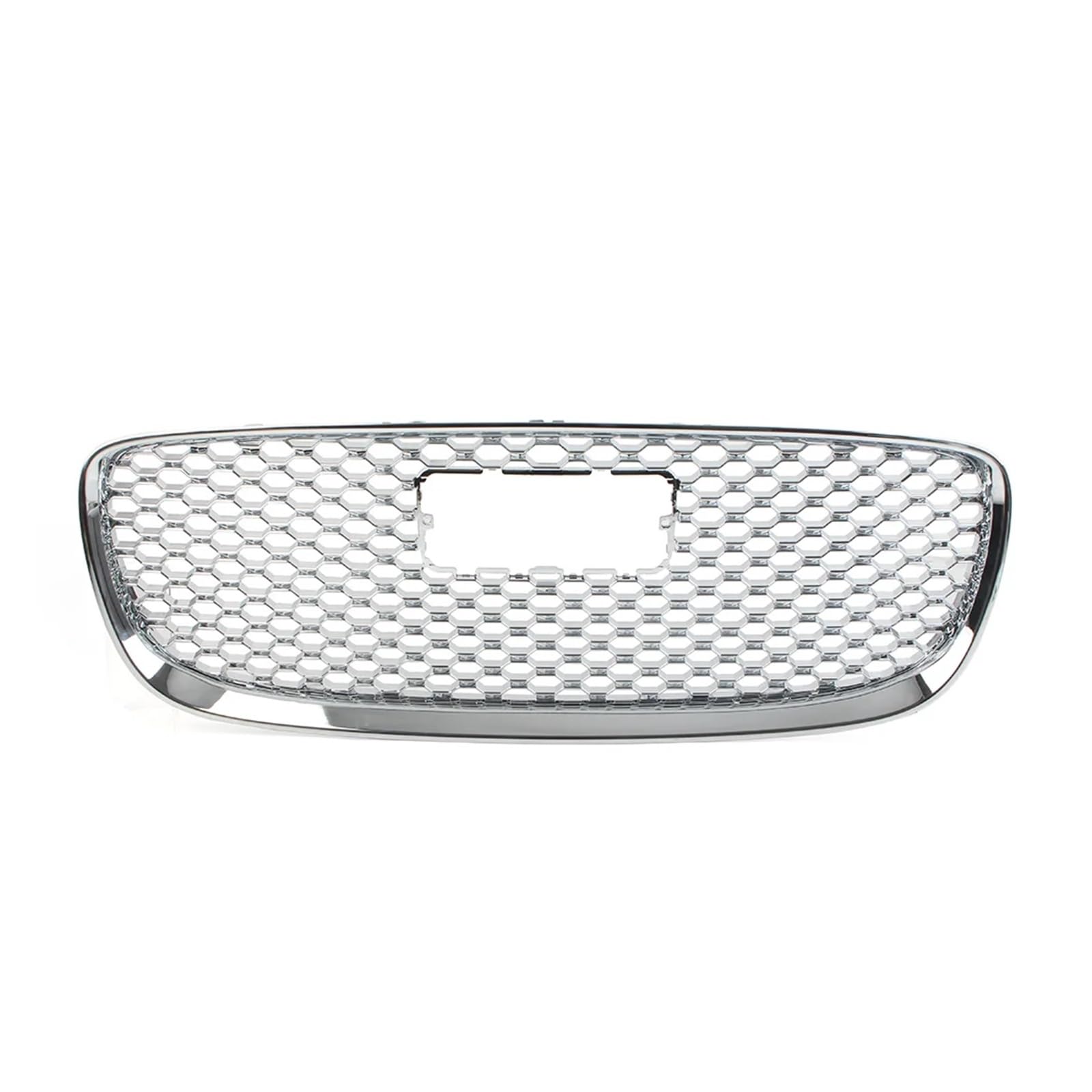 LDFREBCX Auto-Lufteinlassgitter for die vordere Stoßstange, quadratisches Lochgitter, kompatibel mit Jaguar XF for 2016–2019, T2H3983, T2H3979, Chrom/glänzend schwarz(Chrome Silver) von LDFREBCX
