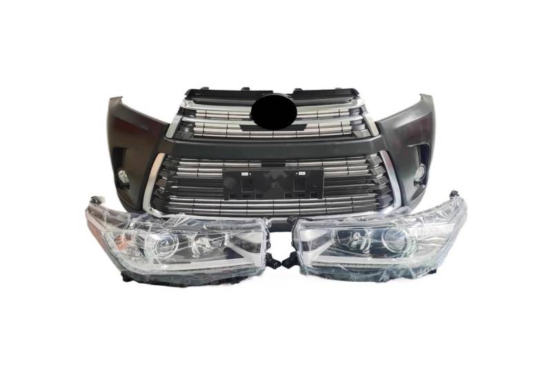 LDFREBCX Auto Surround Frontstoßstange Montage Scheinwerfergrill Kompatibel for Toyota Highlander 2015-17 mpdified 2018-20 Body Kit von LDFREBCX