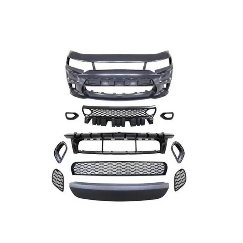 LDFREBCX Auto Vorderen Stoßfänger Mit Grille Kompatibel for Dodge Charger Kompatibel for SRT 2019 Front Stoßstange BodyKit von LDFREBCX