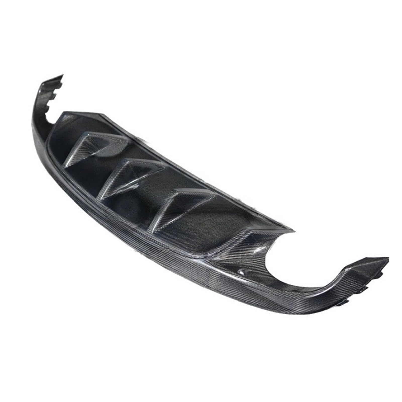 LDFREBCX Carbon Fiber/Schwarz Auto Heckstoßstangenlippendiffusorschutz Kompatibel for Jaguar Xf for 2012-2015 Stoßstangendiffusor(CF) von LDFREBCX
