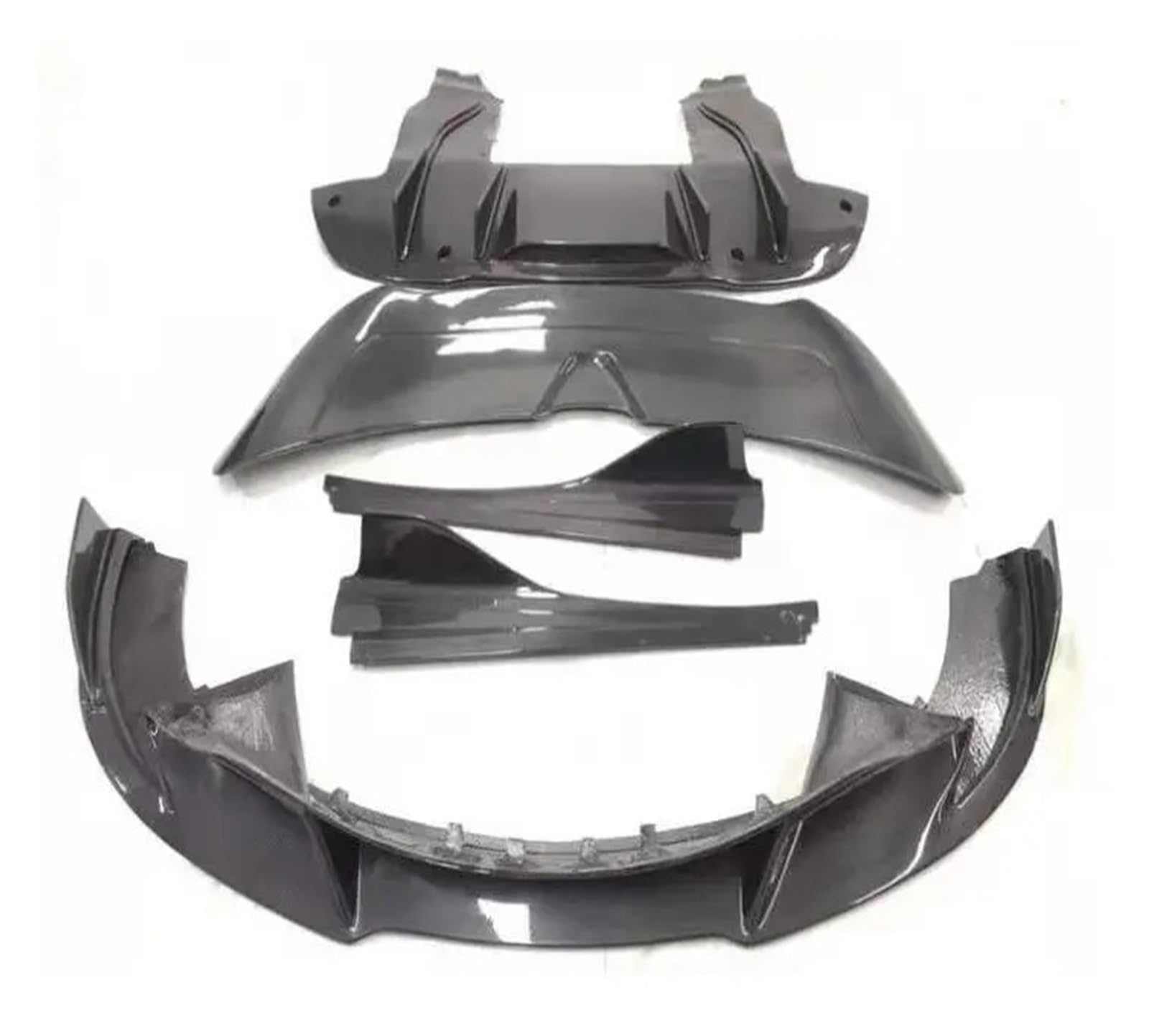 LDFREBCX Carbon Fiber Front Bumper Lip + Heckspoiler + Kofferraum Diffusor + Seite Körper Rock Kit Kompatibel for Mclaren 720S for 2017-2022(All Full kit) von LDFREBCX