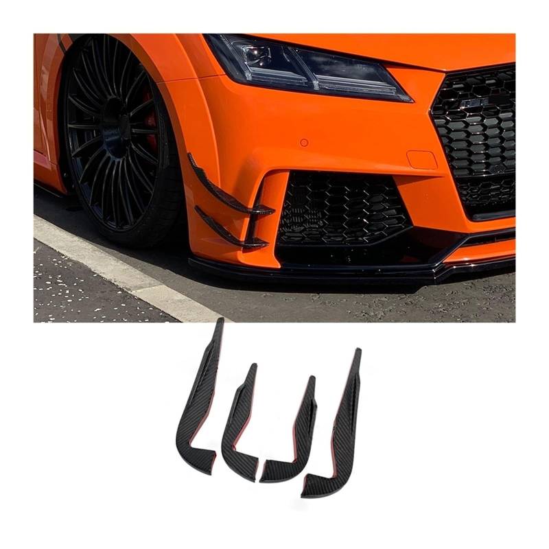 LDFREBCX Carbon Fiber Front Bumper Splitter Kompatibel for Audi MK3 2016 2017 2018 Auto Front Stoßstange Air Vent Kotflügel Flossen Vents Canards schneidet(4 PCS) von LDFREBCX