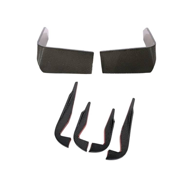 LDFREBCX Carbon Fiber Front Bumper Splitter Kompatibel for Audi MK3 2016 2017 2018 Auto Front Stoßstange Air Vent Kotflügel Flossen Vents Canards schneidet(6 PCS) von LDFREBCX