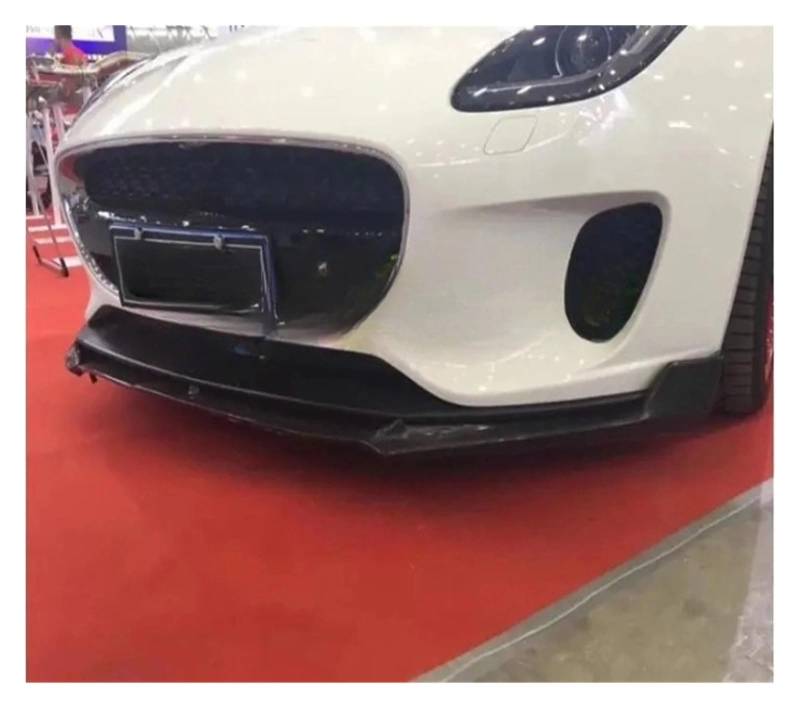 LDFREBCX Carbon Fiber Front Stoßstange Lip Heckschürze Diffusor Seite Röcke Spoiler Kompatibel for Jaguar F-Type FTYPE 2015-2019(Front Lip 18-19) von LDFREBCX