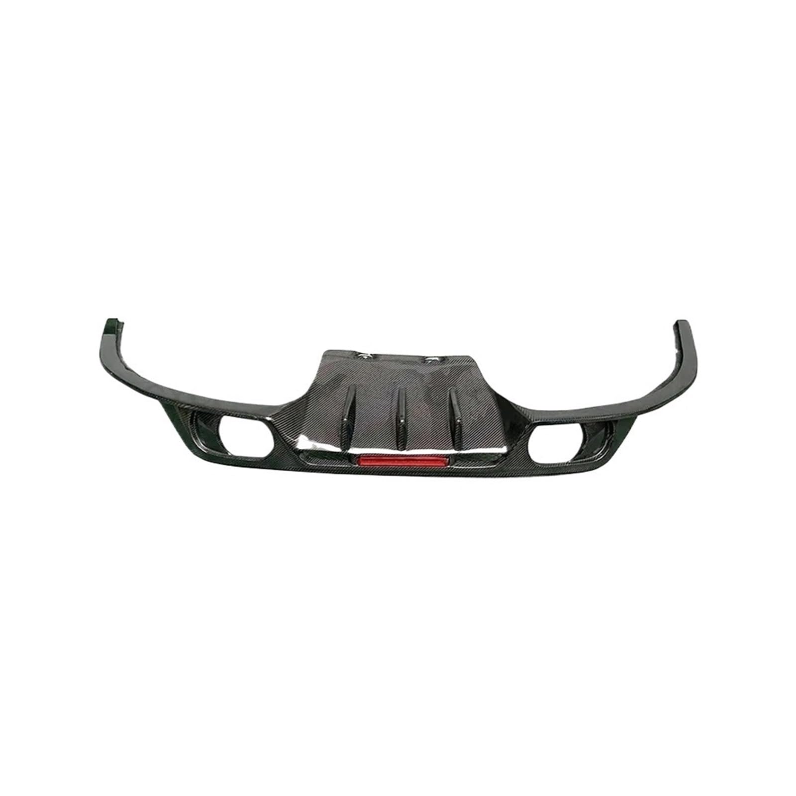 LDFREBCX Carbon Fiber Hecklippe Kompatibel for Jaguar XE XEL 2021+ Mit Lichtern Diffusor Heckstoßstange Hugger Spoiler Body Kit(Carbon Fiber Look) von LDFREBCX