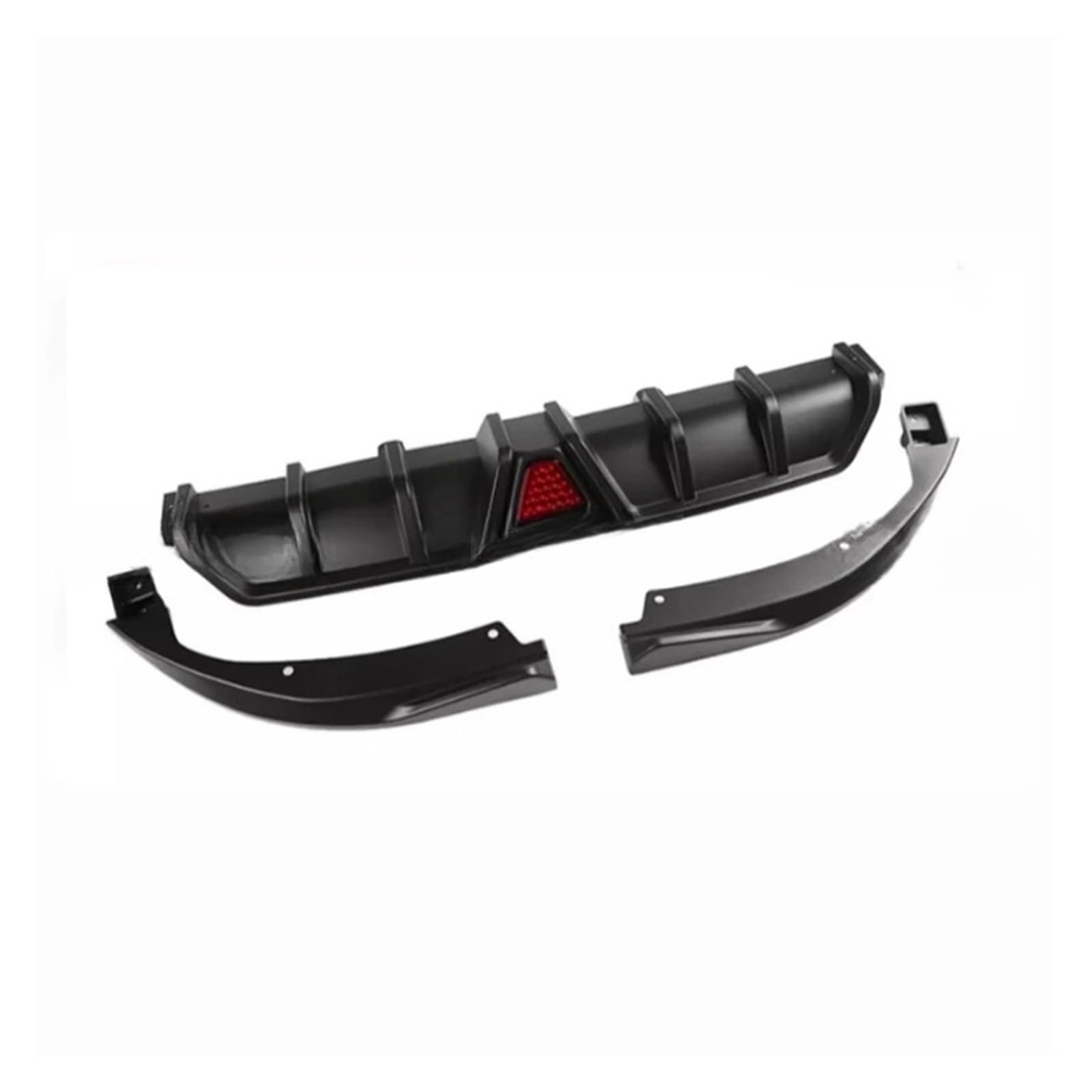 LDFREBCX Carbon-Heckspoilerlippe Kompatibel for Civic 2016-2022 (mit Licht) ABS Hellschwarze Stoßstangenlippe Heckdiffusorspoiler(Matte Black) von LDFREBCX