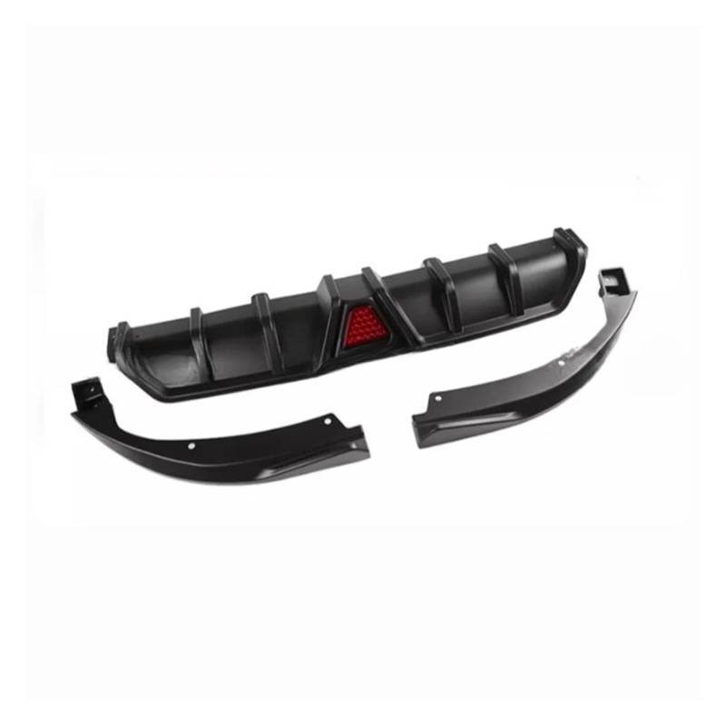 LDFREBCX Carbon-Heckspoilerlippe Kompatibel for Civic 2016-2022 (mit Licht) ABS Hellschwarze Stoßstangenlippe Heckdiffusorspoiler(Matte Black) von LDFREBCX