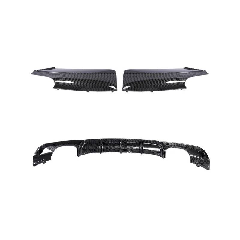 LDFREBCX Carbonfaser-Heckstoßstangen-Lippendiffusor M Sport M3 Diffusor kompatibel for BMW 3er Serie kompatibel for F30 F31 F35 2012–2019, glänzendes Schwarz(Spoiler Diffuser 2) von LDFREBCX