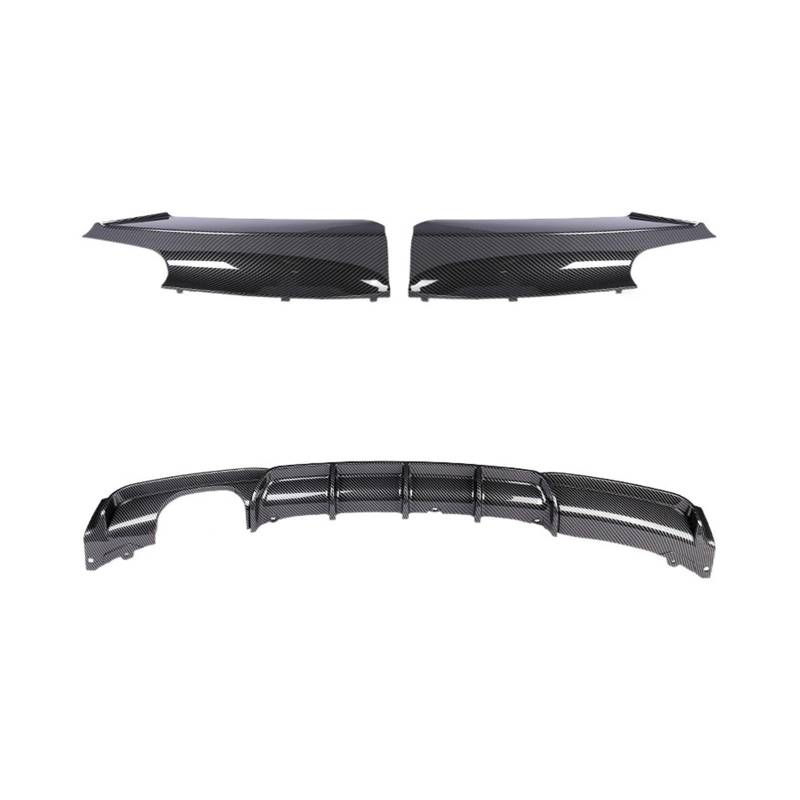 LDFREBCX Carbonfaser-Heckstoßstangen-Lippendiffusor M Sport M3 Diffusor kompatibel for BMW 3er Serie kompatibel for F30 F31 F35 2012–2019, glänzendes Schwarz(Spoiler Diffuser 3) von LDFREBCX