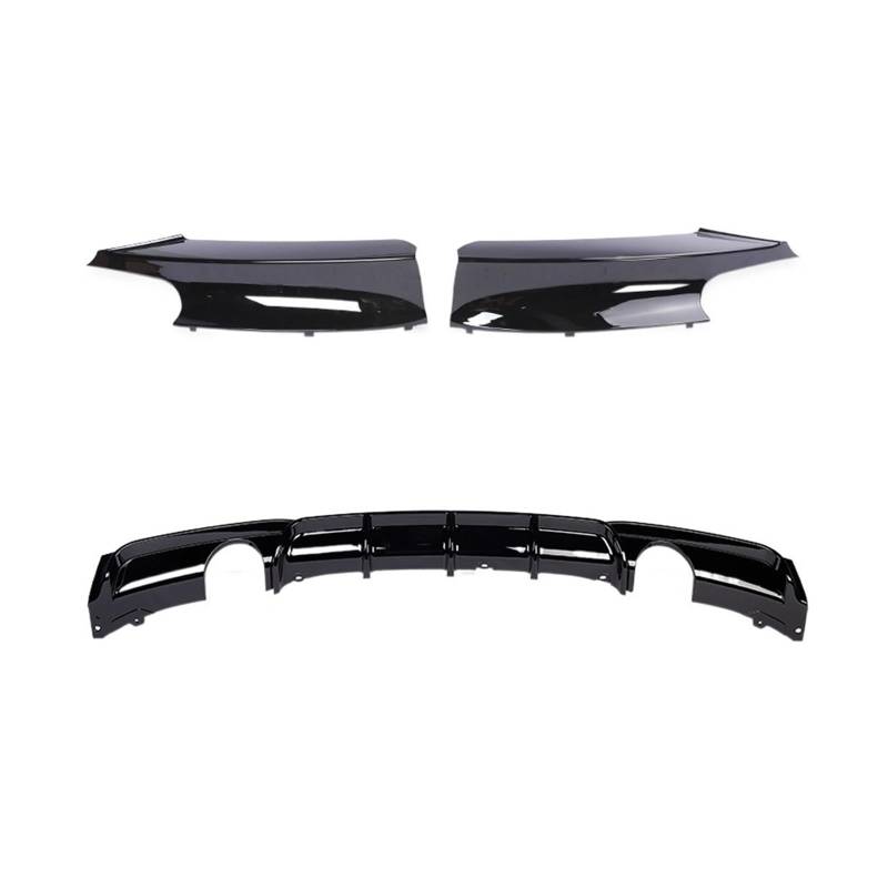 LDFREBCX Carbonfaser-Heckstoßstangen-Lippendiffusor M Sport M3 Diffusor kompatibel for BMW 3er Serie kompatibel for F30 F31 F35 2012–2019, glänzendes Schwarz(Spoiler Diffuser 4) von LDFREBCX