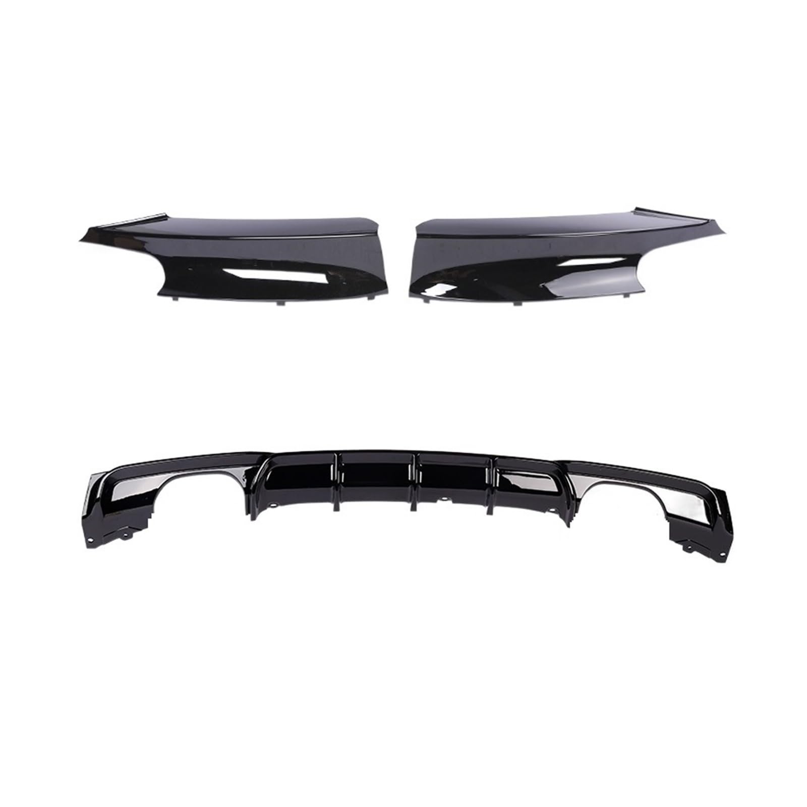 LDFREBCX Carbonfaser-Heckstoßstangen-Lippendiffusor M Sport M3 Diffusor kompatibel for BMW 3er Serie kompatibel for F30 F31 F35 2012–2019, glänzendes Schwarz(Spoiler Diffuser 5) von LDFREBCX