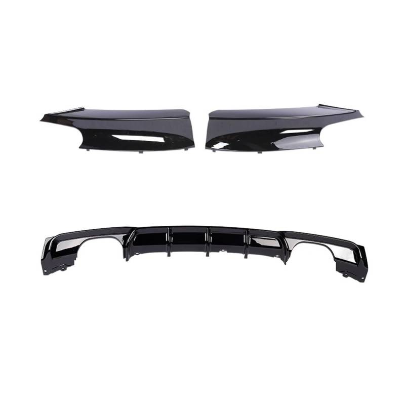 LDFREBCX Carbonfaser-Heckstoßstangen-Lippendiffusor M Sport M3 Diffusor kompatibel for BMW 3er Serie kompatibel for F30 F31 F35 2012–2019, glänzendes Schwarz(Spoiler Diffuser 5) von LDFREBCX